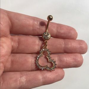 Crystal Mickey Mouse Belly Button Ring